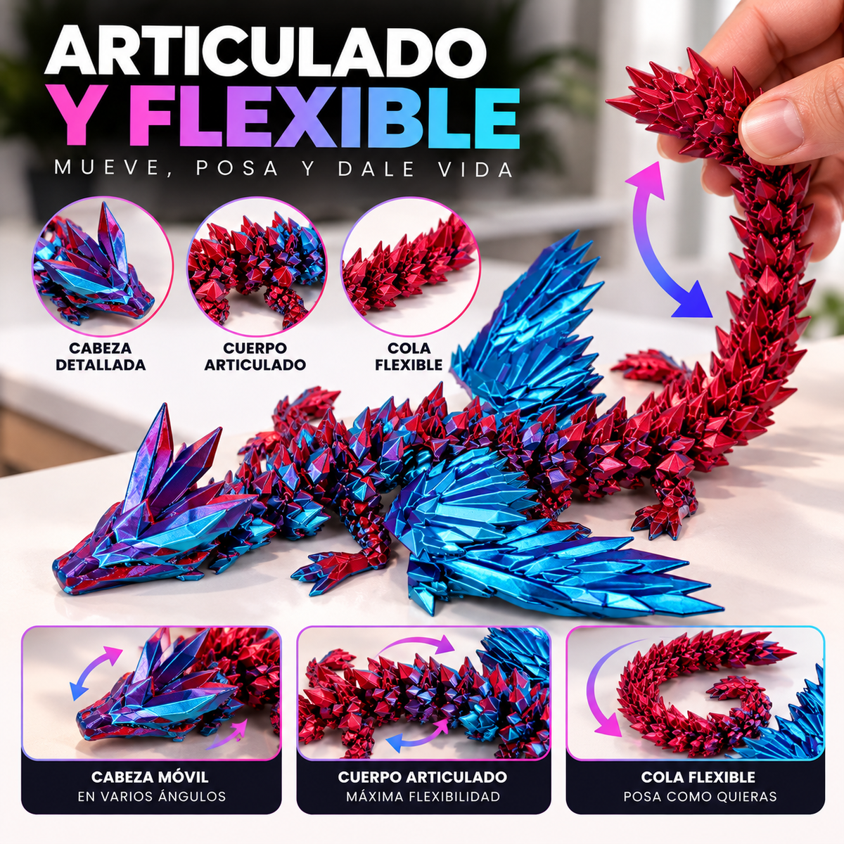 Dragón Articulado Cromático
